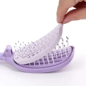 Compact Self-Cleaning Detangling Hairbrush, Convenient Travel Hair Detangler Brush, Hair Detangling Comb