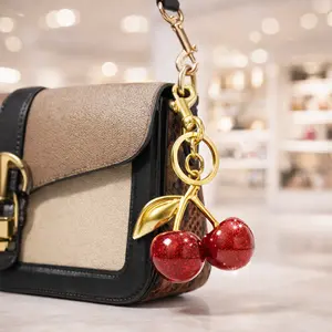 Cute Cherry Design Bag Charm, Fashionable Bag Pendant Decoration , Trendy elegant Keychain , Purse Accessories, Accessories for Women Valentines&birthday Boujee Gifts for gf and Mother's Day