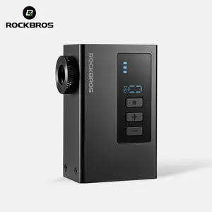 ROCKBROS Mini Electric Bike Pump with Gauge, 120PSI Portable Bicycle Tire Inflator for Road & Mountain Bikes
