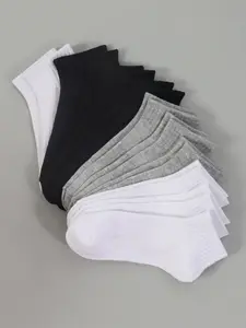 Women's Solid Fitted Ankle Socks, Comfy Breathable Socks for Women, Multipack Simple Style Socks for Daily Wear, Women's Hosiery