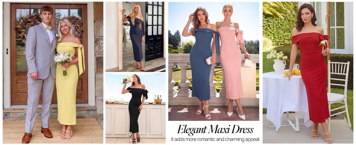 MEROKEETY Women's Summer Off The Shoulder Maxi Dress 2026 Bodycon Wedding Guest Cocktail Formal Party Long Dresses MEROKEETY Women's Summer Off The Shoulder Maxi Dress 2026 Bodycon Wedding Guest Cocktail Formal Party Long Dresses