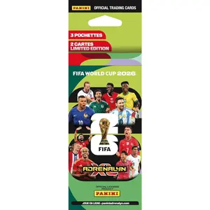 2026 Panini Adrenalyn XL FIFA World Cup Blister Pack| 7 Sleeves + 4 Cards| Limited Edition Collectible