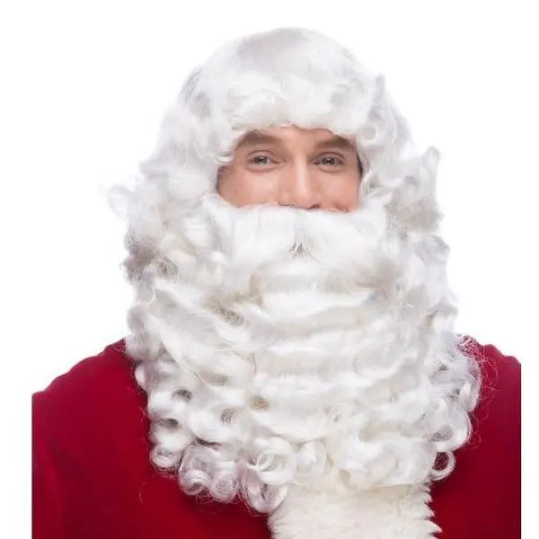 Santa Wig & Beard Set - Christmas - Deluxe Costume Accessories - One Size