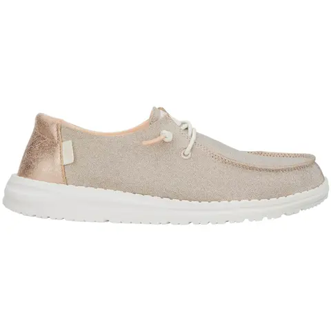 HEYDUDE Wendy Metallic Sparkle - Womens Comfortable Slip on Shoes