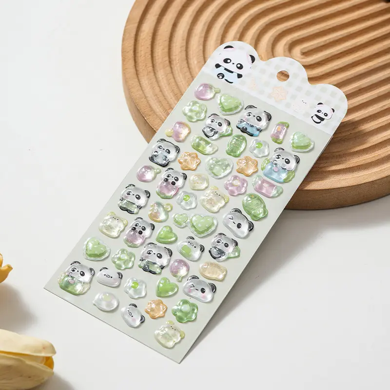Cute 3D Puffy Crystal Stickers, Cartoon Raised Decals, DIY Decor For Journal, Phone Case, Water Bottle, Kids Craft Stickers