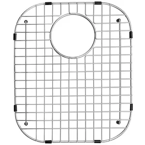 13.7-in x 16.61-in Rear Drain Heavy-Duty  Stainless Steel  Sink Protector NDG1416R