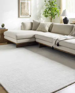 Zareh Off White Solid Area Rug - Clearance