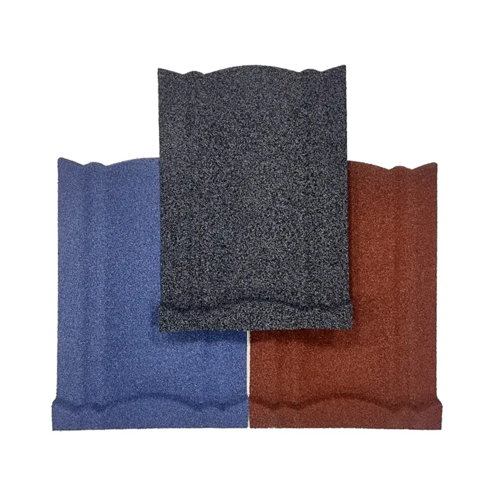 Classic Stone Coated Roof Tiles Sample with PVDF Surface Direct Shipment From U.S. Warehouse