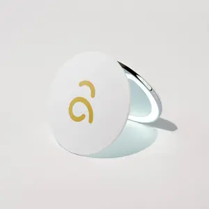 The Decode Mirror - LED Compact Mirror, Rechargeable Pocket-Sized Dual-Sided Magnification 1X/2X, 3-Level Dimming, 200mAh Lithium Battery, Type-C USB Charging, Foldable Travel-Ready