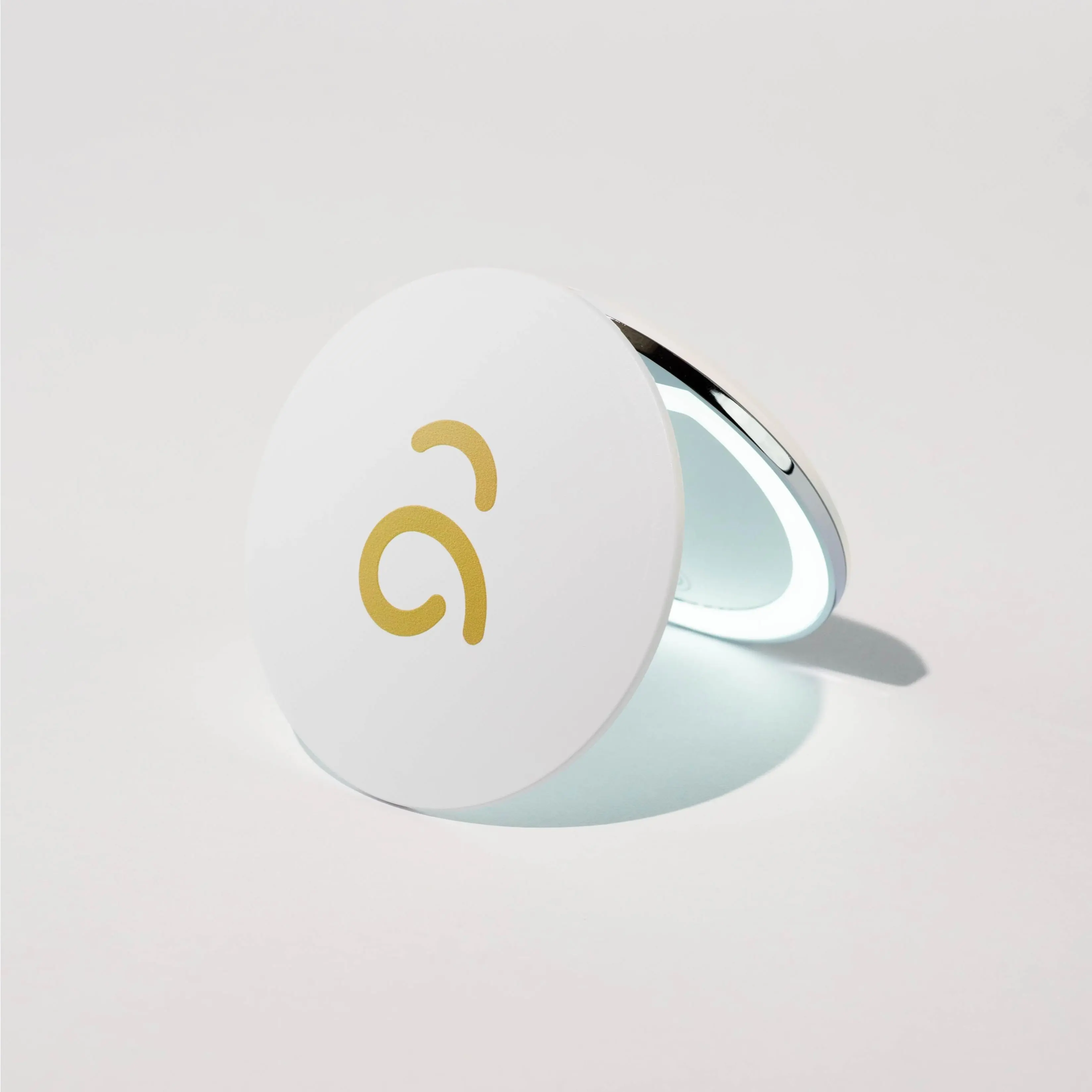 The Decode Mirror - LED Compact Mirror, Rechargeable Pocket-Sized Dual-Sided Magnification 1X/2X, 3-Level Dimming, 200mAh Lithium Battery, Type-C USB Charging, Foldable Travel-Ready