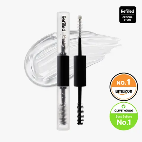 Refilled cADPR EyeLash Dual Serum | NAD+ Peptide Lash & Brow & hairline Repair Serum with Pro-Vitamin B5 | Fragrance-Free Sensitive Care Ampoule