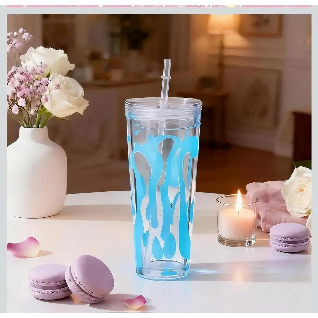 24 oz Acrylic Snowglobe Custom Cup with Clear Lid - Personalized Design for Unique Gifts and Decor