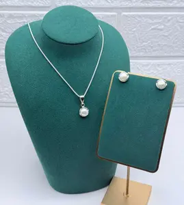 Natural River Pearl Set in 950 Silver for Special Occasions Luxury Jewelry