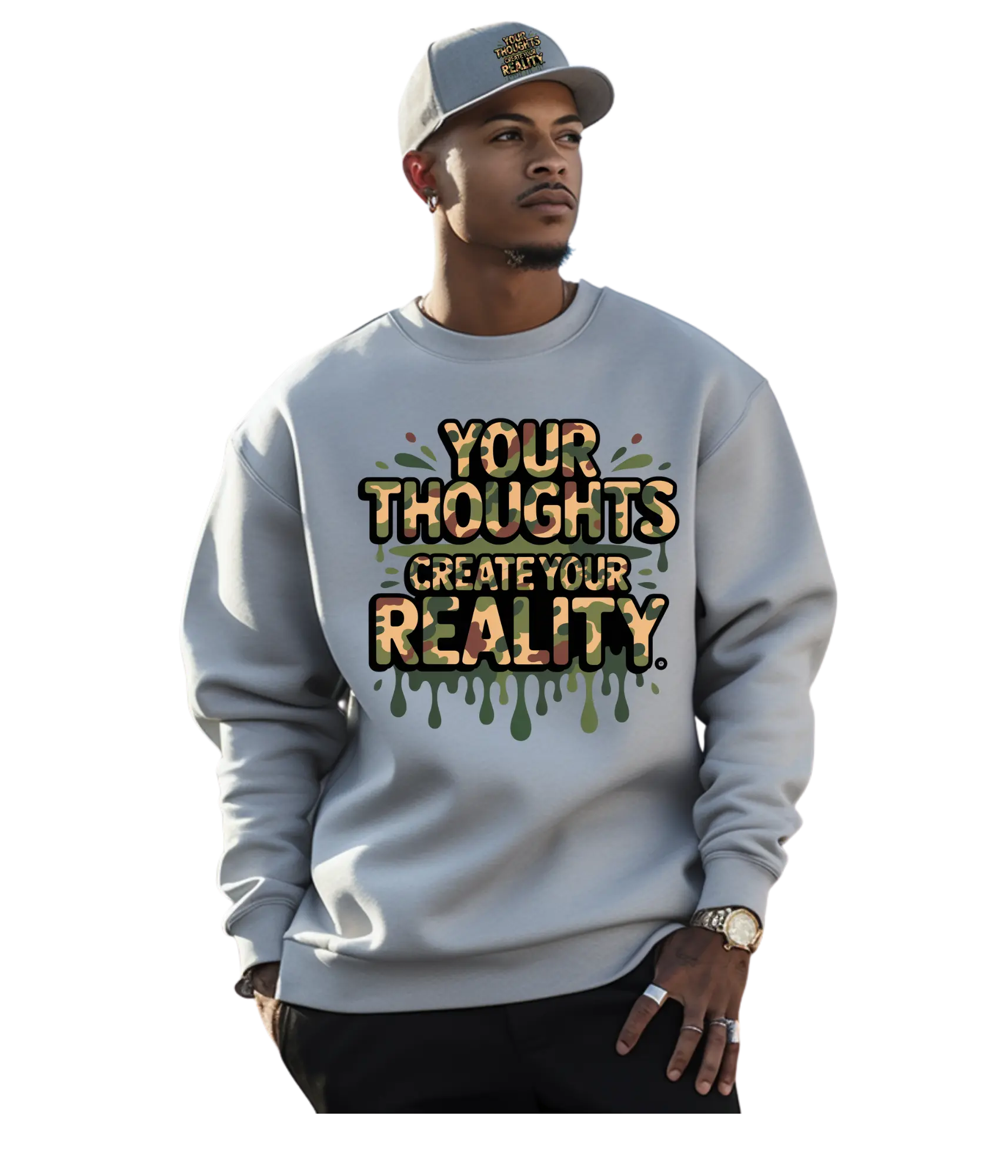 Your Thought Create Your Reality DTF Print for Personal Growth & Mindfulness Reflective Design Ideal for Offices & Personal Spaces