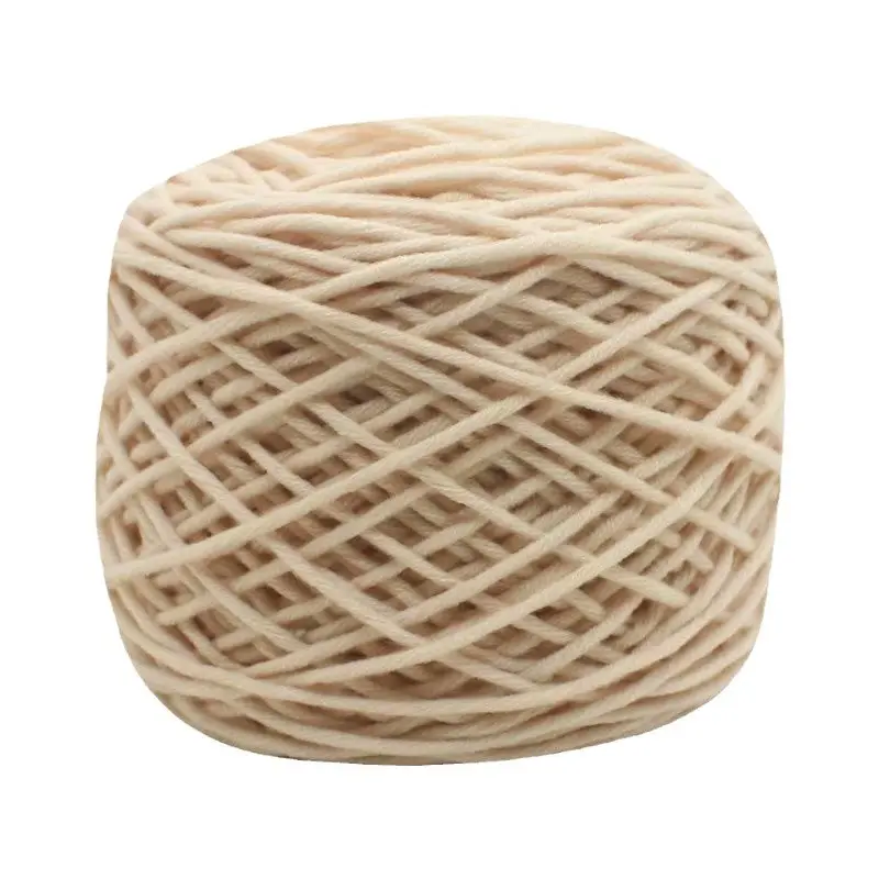 Fine Spun Milk Cotton Thread - Ball Form Polyester Wool Thread for Shearing Gun Carpets, Knitting Use, Embroidery-Compatible, Widely Used, Available in Multiple Colors Including Black, Violet, 59 Caramel-Regular-10s-8-Nitrile Variants