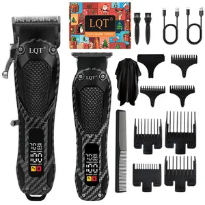 LQT Men's Professional Hair Clipper, LED Digital Display, Adjustable Blade & Low Noise Design, USB Rechargeable Lithium Battery, Fashion Grooming Tools for Barbershop & Home Use, Premium Holiday Gift for Father and Lover