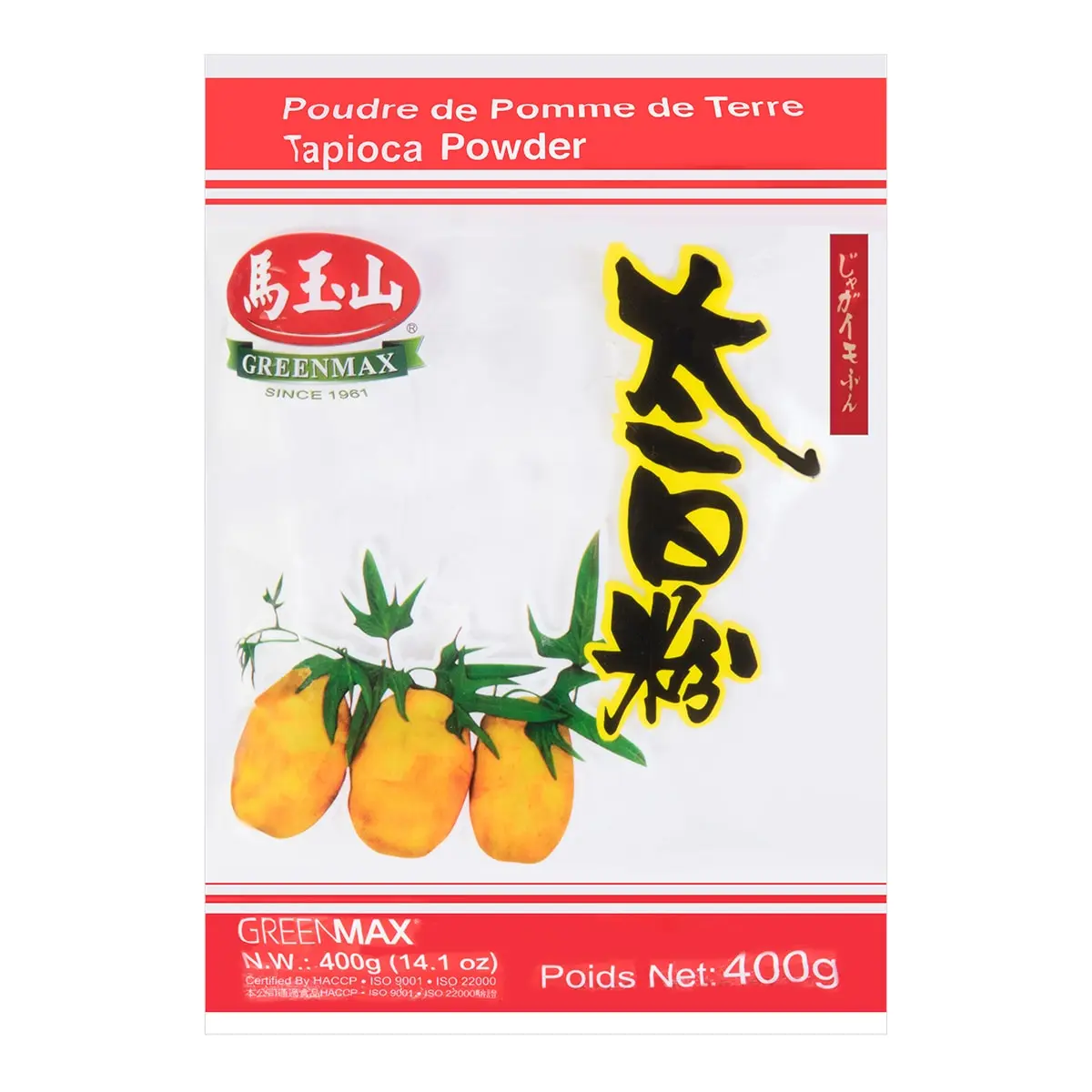 GREENMAX Taiwan Tapioca Starch Flour 400g - Premium Cooking & Baking Ingredient for Thickening Sauces, Soups, and Desserts