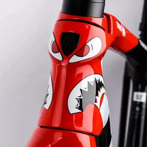 Pet Shark Waterproof Sticker, Suitable for Road Bicycle Frames, Scratch Resistant Headband Stickers, Personalized Decoration, Sun Resistant Riding Pattern Badge