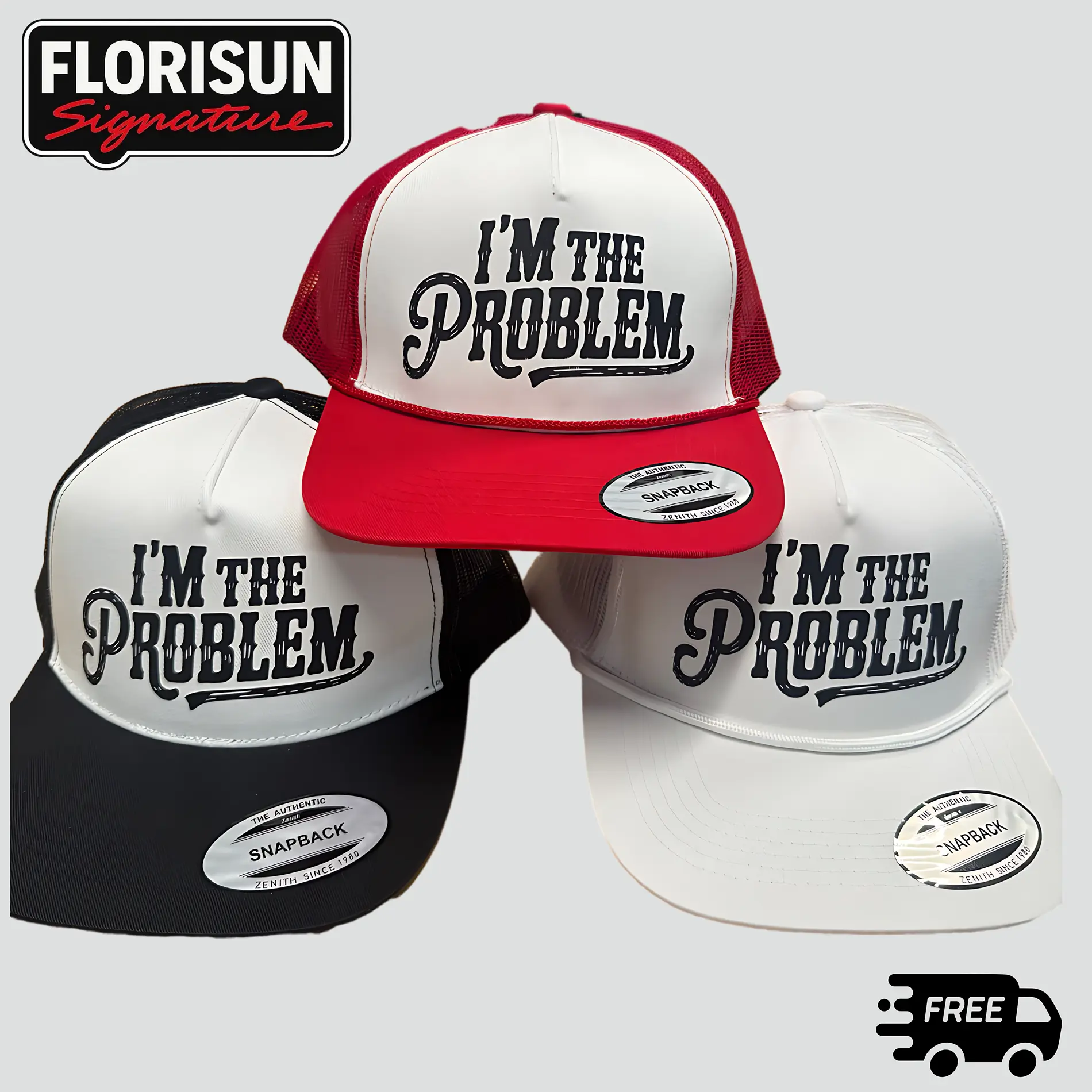 I'm The Problem // Snapback trucker hat// Unisex hat wear//Fun and ...