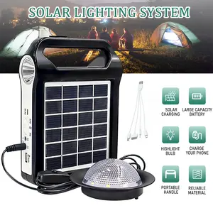 Portable LED Solar Work Light With Replaceable Lithium Battery, Rechargeable Flashlight – Super Bright Outdoor Camping, Fishing, Emergency