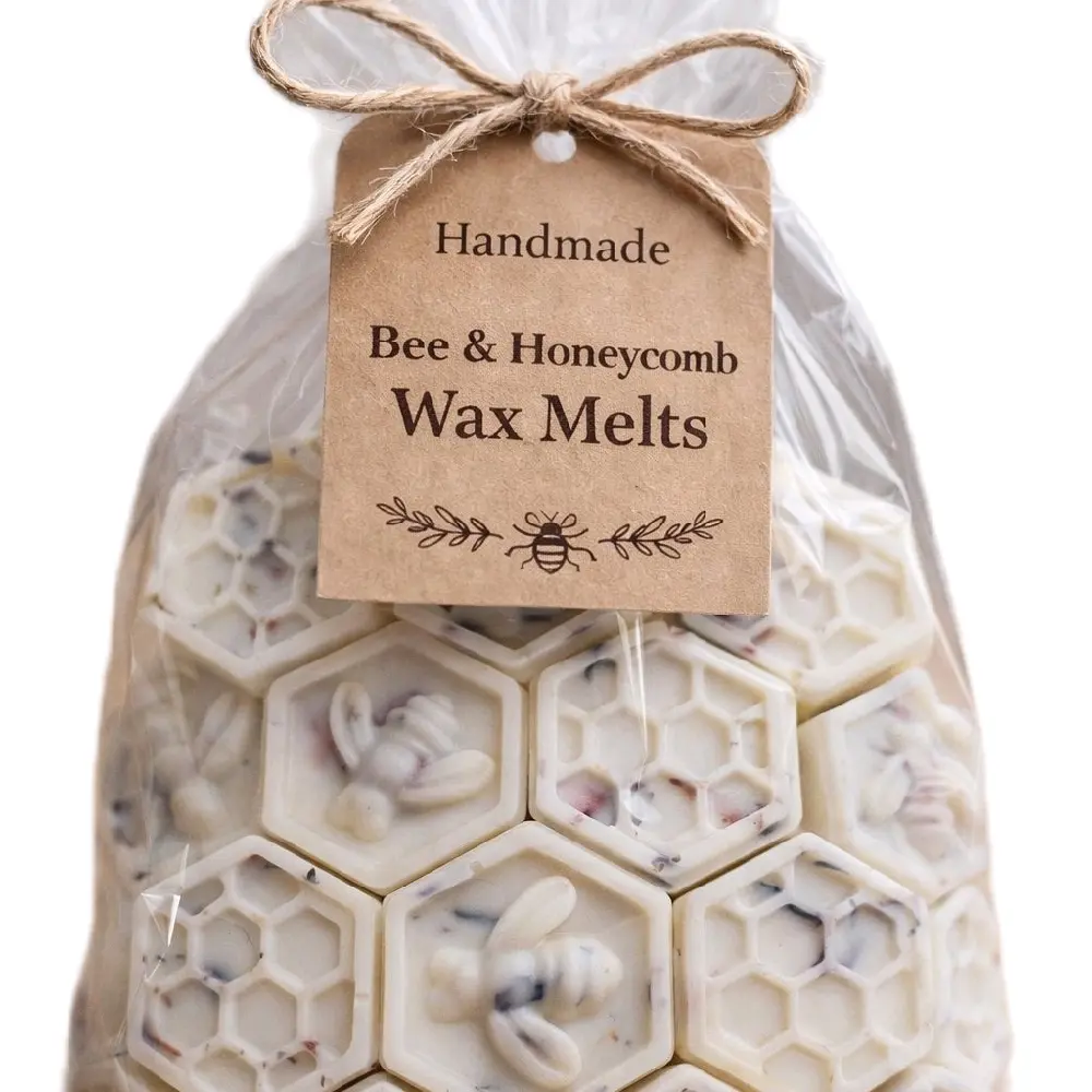 Bee and Honeycomb Scented Botanical Beeswax Wax Melts • 20 Melts In Each Pack • 14 Scents To Choose From