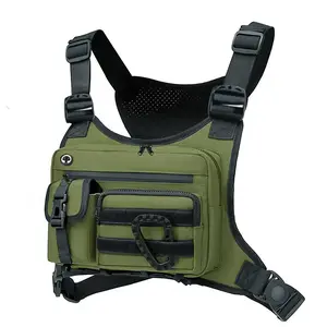 Outdoor Tactical Chest Bag for Men, Running Sports Chest Pack, Front Pouch for Hiking & Travel, Durable & Lightweight Design