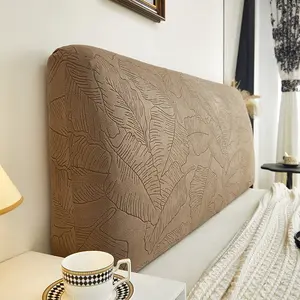 Universal Headboard Cover Elastic Fabric Simple Design Dark Gray Friendly Material