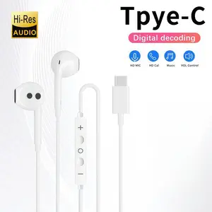 USB-C Wired Earphones with Mic & Inline Control, for USB-C Phones & Tablets