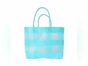 Hand Woven Eco Plastic Tote Bag