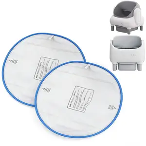 2-Pack Waterproof Litter Box Tray & Leak-Proof Pads, 14.96” x 11.81” Compatible with Self-Cleaning Litter Boxes, Durable Litter Box Enclosure Liner, White/Blue Durability Universal#Summervibes #petLovers