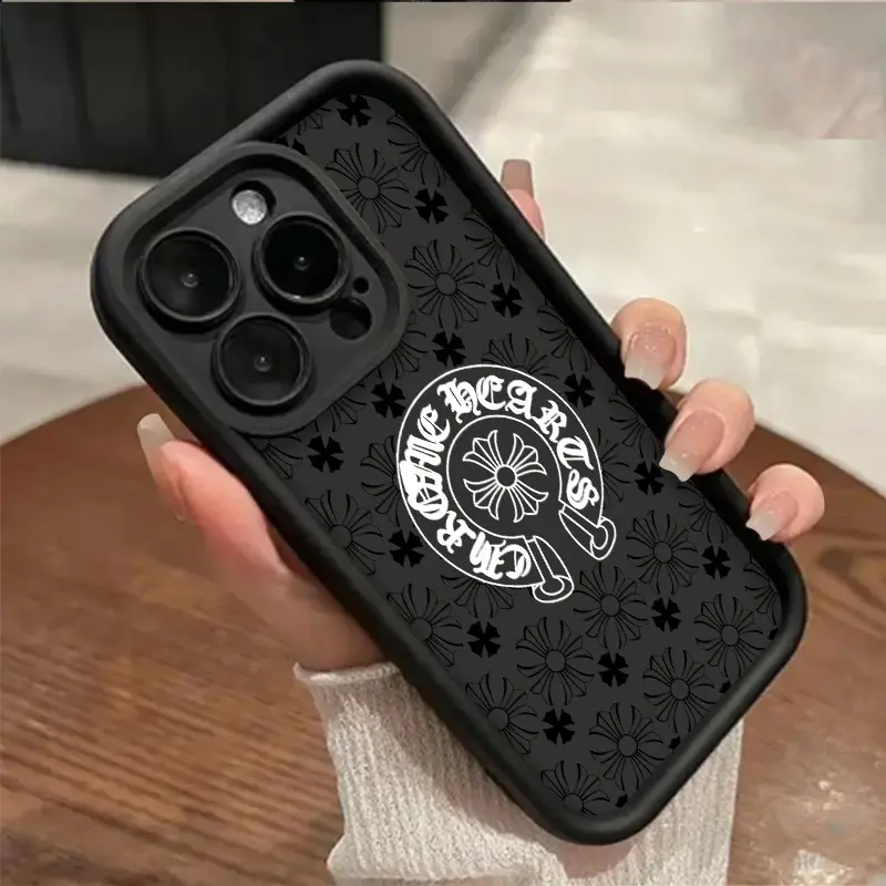 Floral Cross-Pattern Flexible Soft TPU Phone Case - Shockproof, Anti-Drop, Allover Protection, Edge-Guarded Accessory for iPhone 13,14,15,16,17 Pro Max Models (Included Accessories)