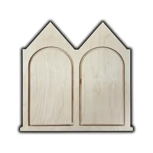 Trekell Gable Diptych Floater Panel - 12" x 12" Wooden Painting Canvas with Frame | 1/2" Baltic Birch
