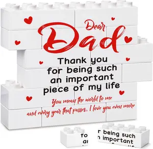 Fathers Day Dad Gifts from Daughter Son Kids, Desk Decoration Plaque Sign