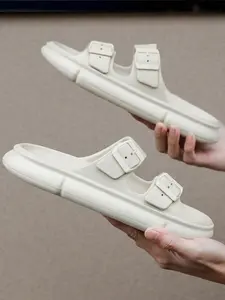 Men's Slip-On Sandals, Comfortable Cushioned Sole, Ideal for Daily Wear & Outdoor Activities, Casual Footwear for Men