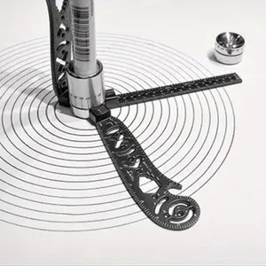 Dual Function Magnetic 360° Rotating Compass Ruler, Durable Precision Tool for Tech Drawing, Archi-Drafting, Ergo-Grip Design