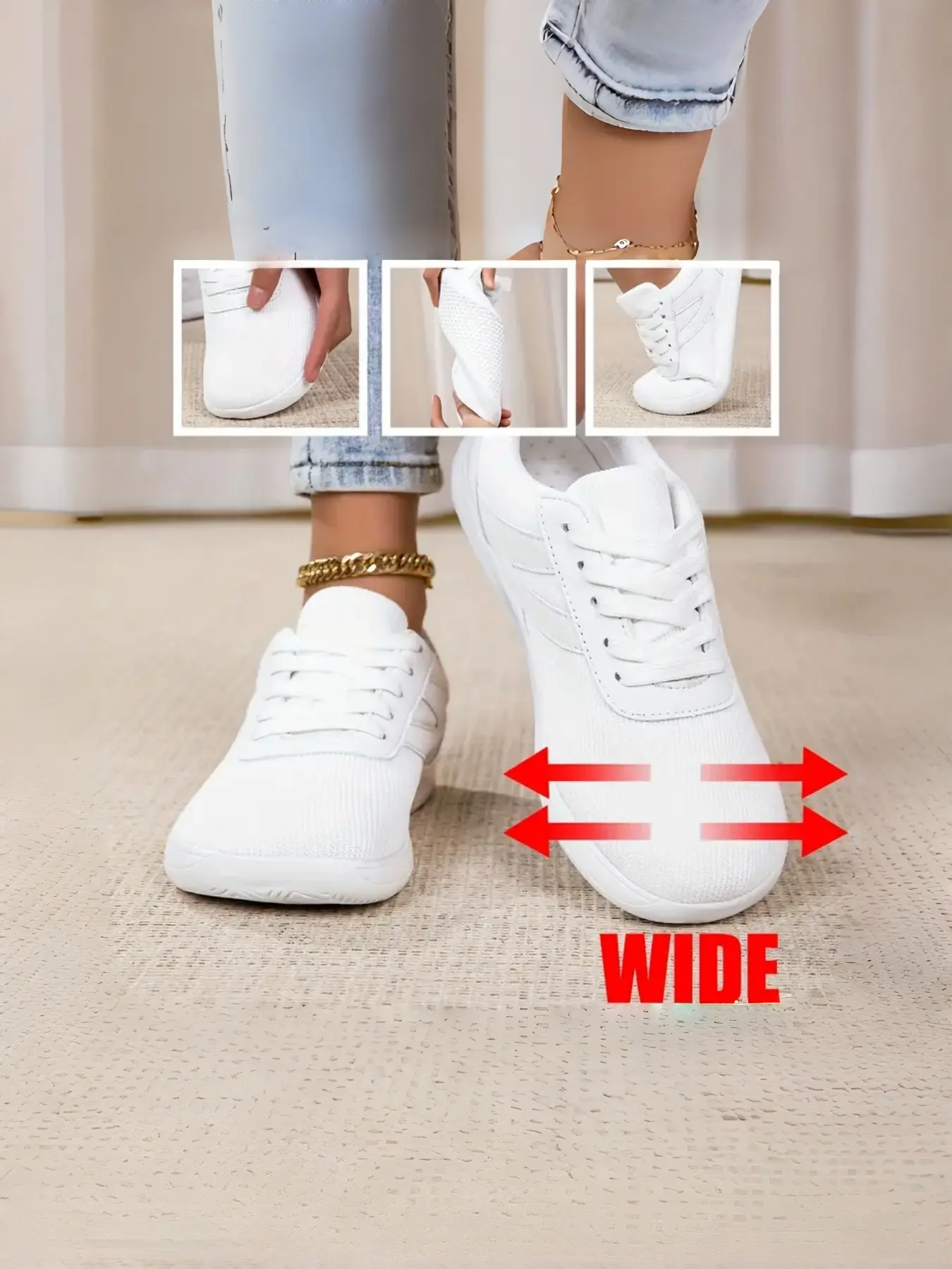 Women's Barefoot Sports Shoes, Wide Width, Light Color Design, Outdoor Long Walks, Walking and Tennis, Sport Style
