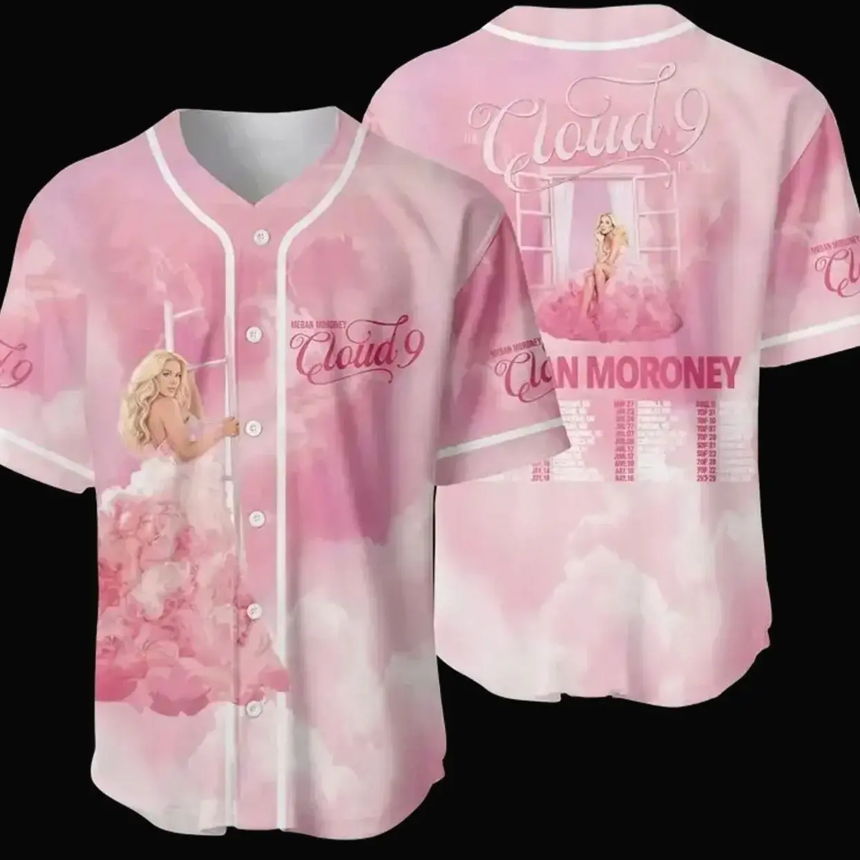 Cloudd 9 Tours Meegan Morroney Baseball Jersey, Country Music Concert Merch, Unisex Button Up Jersey Shirt For Fans, Gift Idea