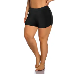 Holipick Plus Size Swim Shorts Women High Waisted Bathing Suit Bottoms Tummy Control Swim Board Shorts