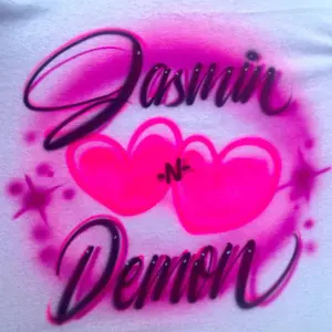 Custom Airbrush Hearts Love Shirt