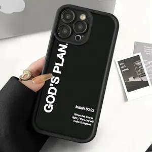 Bible Verse Pattern 2D Printed Pattern Case for iPhone 17 Pro Max 16 16e 15 14 Plus 13 12 Mini 11 Air X XS Soft TPU Shockproof Cover with Full Body Camera Lip Protection
