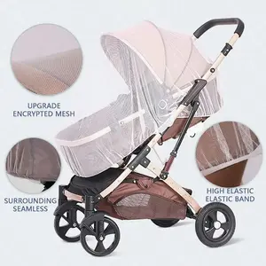 Universal Baby Stroller Mosquito Net, 360° Full Coverage, Thickened Insect Protection, Portable Sunshade, Suitable for Baby Strollers