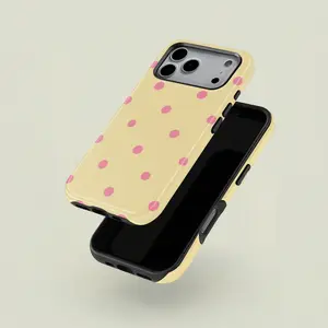 Polka Dot Pattern Phone Case, Durable Two-In-One Protection, Fits iPhone 17 16 15 14 13 12 Pro Max, Samsung S26 Galaxy S25 S24 S23 S22 Ultra Series