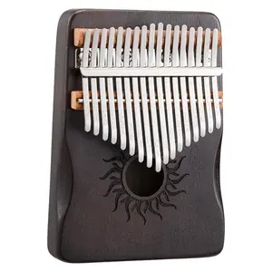 Kalimba Thumb Piano - Sun Series, 17 Keys, White Maple Wood, Hollow Box Design, Ideal for Beginner & Adults, Compact & Portable, Stress Relief, Includes Protective Bag & Sheet Music