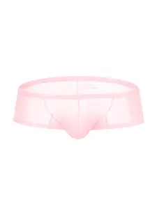 Transparent Bikini Briefs for Men, Sexy Low Waist Breathable Underwear, Fashionable Plain Crotch Pants, Stylish and Unique Design