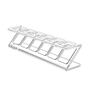 Acrylic Lipstick and Lip Balm Holder 6 Slot Storage Display Caddy Clear Acrylic Lip Gloss and Makeup Chapstick Liner Vanity Organizer Solution by 321 Plastics