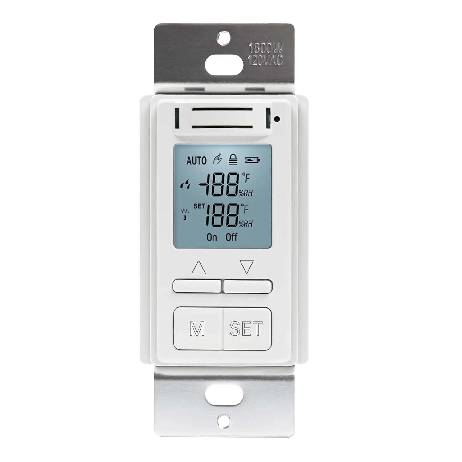 Smart Humidity Sensor Switch, Ortis Auto Bathroom Fan Control with Real-Time LCD Display, for Bathroom Basement Garage Moisture Protection, Neutral Wire Required