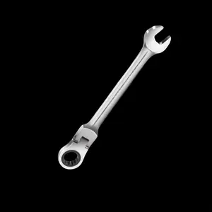 8-10mm Adjustable Ratchet Wrench Set, Chrome Plated Star Drive Quick Release, 180° Rotating Dual Head, Industrial Grade, Home Auto Tools