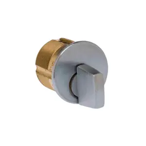 ILCO 7181 Grade 1 Turnknob Mortise Cylinder Doorknob Lock, 1 1/8" Size, Standard Cam, 26D Keyway, Satin Chrome Finish Door Hardware for Door Lock Security