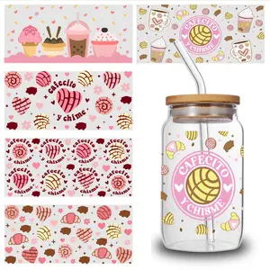 5 Sheets Cafeito Ychimbe UV DTF Stickers for 16 oz Tumbler Home Floral Religious Room Decor Decoration Items