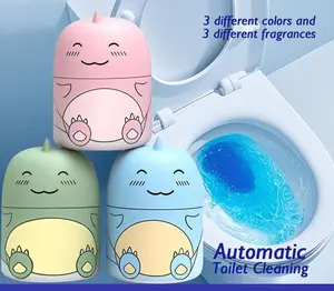 Bathroom Cleaner Bottles 3 Pack Ocean Jasmine Peach Scent 3 Month Lasting Automatic Toilet Bowl Cleaning Tablets Set